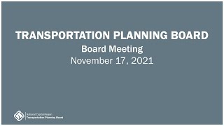 TPB Meeting - November 17, 2021