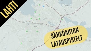 Sähköautojen latauspisteet Lahdessa (2018)