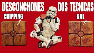 Escenografia Star Wars . Desconchones, Dos Tecnicas : Chipping y Sal