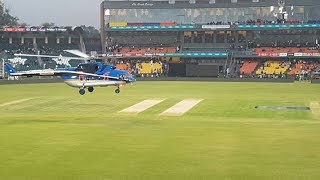 Helicopter arrives at the Gaddafi Stadium to help dry the wet outfield | PakiXah