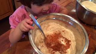 Making Chocolate Pumpkin Bread with kids!