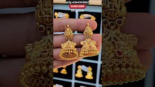 Light weight antique gold jhumka earrings #gold #shorts #jewellery #jhumkas #earrings