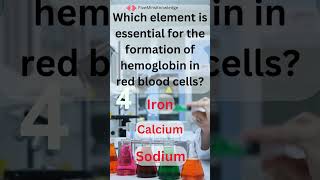 Chemical Challenge: Quiz Series |V17| Which element is essential for the formation of hemoglobin ?