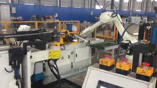 Full automatic robot loading and unloading CNC tube bending machine