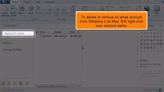 Windows Live Mail: How to Delete an Email Account