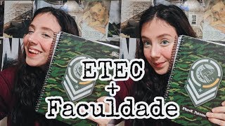 COMO EU ORGANIZO O MEU CADERNO: Tour pelo meu caderno-  Dicas para estudantes (Etec + Faculdade)