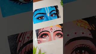 How to Draw Radha Krishna Eyes (Step by Step) ♥️✨️ #shorts