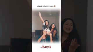 Jhanak offscreen mast with tanuja💃😆|#shorts #jhanak #hibanawab #krushalahuja