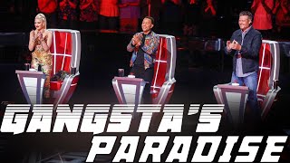 GANGSTA'S PARADISE COVER ON THE VOICE | TOP 5 AUDITIONS