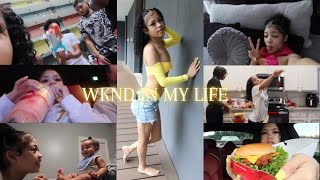 realistic wknd w me | pool party, movies, car shop, target run, cooking, & more…