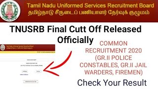 TNUSRB POLICE Final Cuff Off Released Official Today TNUSRB Police Update News