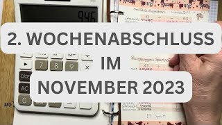 2. Wochenabschluss im November 2023 #umschlagmethode #budgeting