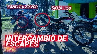 PONGO EL ESCAPE DE LA ZR 200 EN MI SKUA 150 "Y ME PASA ESTO"