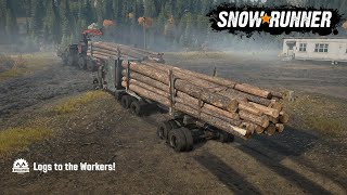 SnowRunner | Logs to the Workers! | Steel River Township Contract