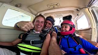 Patricia Isabel First Skydive! Tandem Jump from 10000 feet at iJump Gran Canaria