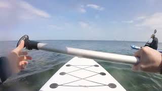 Cullercoats beach paddle boarding