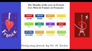 MONTHS OF THE YEAR IN FRENCH (ENGLISH PRONUNCIATIONS)/French for Beginners/Easy French/Learn French