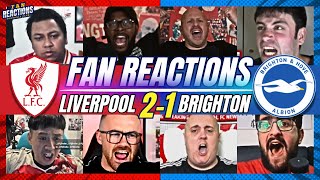 LIVERPOOL FANS RELIEVED😯REACTION TO LIVERPOOL 2-1 BRIGHTON | 24/25 PREMIER LEAGUE