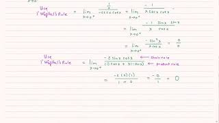 l[Hopital's Rule