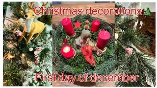 simple CHRISTMAS decorations || first  day of December || vlog mas🎄