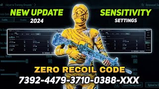 BGMI 3.3 UPDATE 🔥 NO RECOIL / ZERO RECOIL SENSITIVITY CODE | BGMI BEST SENSITIVITY SETTINGS 2024 ⏯️