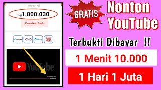 PASTI CAIR!! NONTON YOUTUBE 1 MENIT 10.000 TERBUKTI MEMBAYAR - CARA DAPAT UANG DARI INTERNET 2024