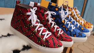 HOW TO MAKE ANKARA SNEAKERS [ shoemaking tutorial ]