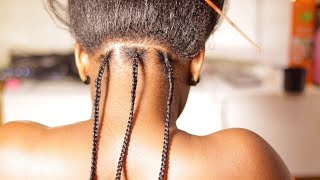 Salon Work : TRENDING HAIRSTYLE (KNOTLESS BRAIDS) | How To Curly The Ending