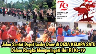 Jalan Santai Dapat Lucky Draw di Desa Kelapa Satu Sumatera Utara dalam Memperingati Hut RI Ke 79