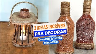 2 Ideias Incriveis de Artesanato - Garrafas e Lanterna- [Diy Artesanato]