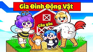 NABEE VÀ TÔ GÀ BẤT NGỜ CÓ GIA ĐÌNH ĐỘNG VẬT TRONG MINECRAFT*NABEE 1 BLOCK ĐỘNG VẬT 👨‍👩‍👧🐝🐥