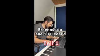 Erkennst du alle 10 Lieder? #1 | TikTok Songquiz 1-10 | Piano Medley