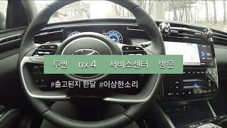 현대 투싼 신형 nx4 출고된지 한달만에 서비스센터 방문 (feat.이상한소리)