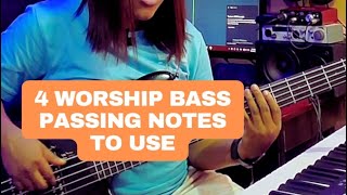 4 worship bass passing notes to use