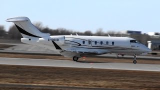 Bombardier Challenger 300 (C-GOXD) Landing 06R Montreal Trudeau YUL | CYUL