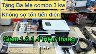 Ba Mẹ anh Huy thoải mái dùng điện sau khi mua combo 3 kw của BigBang Solar