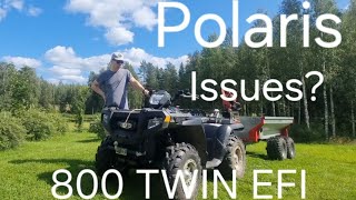 12years with polaris sportsman 800 twin EFI with all the common issues explained.