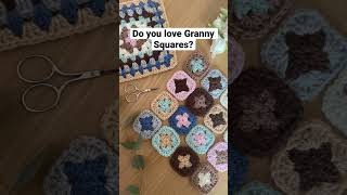 Granny Squares ❤️ #crochet #crocheting #crochetfreepattern #crochetsquare #crocheted #grannysquare