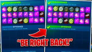 Going AFK in ACCEPTED TRADES WITH NEW ITEMS! | *RISKY* EXPERIMENT | Rocket League!