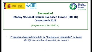 Infoday Nacional CBE