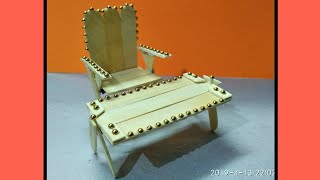 Chair and table/popsicle stick craft/how to make chair and table from ice cream stick/chair & table