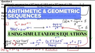 Finding Explicit Formulae for APs and GPs Using Simultaneous Equations