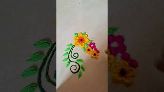 Easy Flower Rangoli Design🌸⚘️/Festival Rangoli Design/Beautiful Flower Rangoli Design