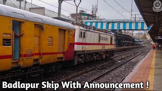 07031 Mumbai Hyderabad Express Skipping Badlapur