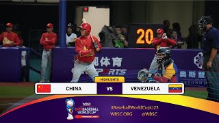 HIGHLIGHTS – Game 42 – China vs. Venezuela - WBSC U-23 Baseball World Cup 2024