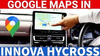 How to use Navigation in Toyota Innova Hycross? Google Maps using Android Auto/Apple Car Play iPhone