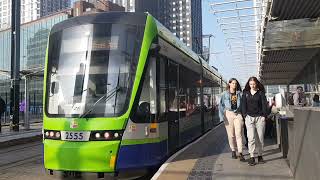 x2 Tramlink Variobahn units at East Croydon stop - TransportStuff Shorts