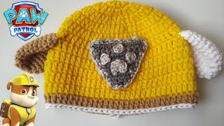 Gorro de Rubble Patrulla Canina paso a paso  Crochet Rubble hat from Paw Patrol