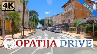 Opatija Drive Tour, Fahrt nach Opatija,   Abbazia, Croatia  4k