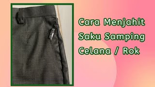 Cara menjahit saku samping